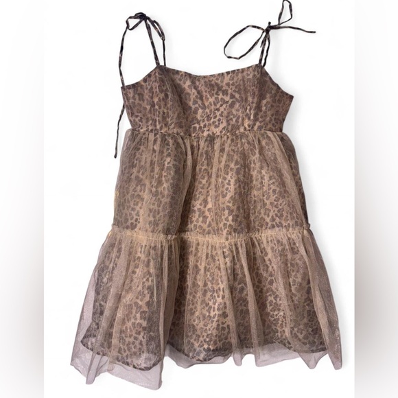 Lush Dresses & Skirts - NWT Lush Brown Leopard Print Mini Dress